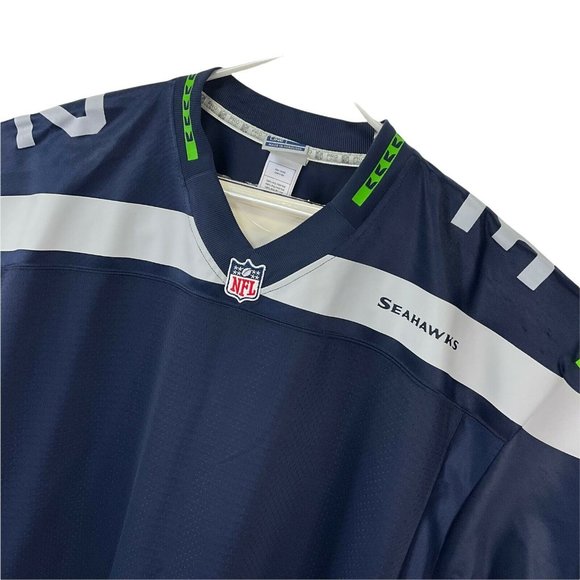 NFL Pro Line Jersey Sz Large Seattle Seahawks Chris Carson #32 Dark Navy Nwot - Picture 2 of 9